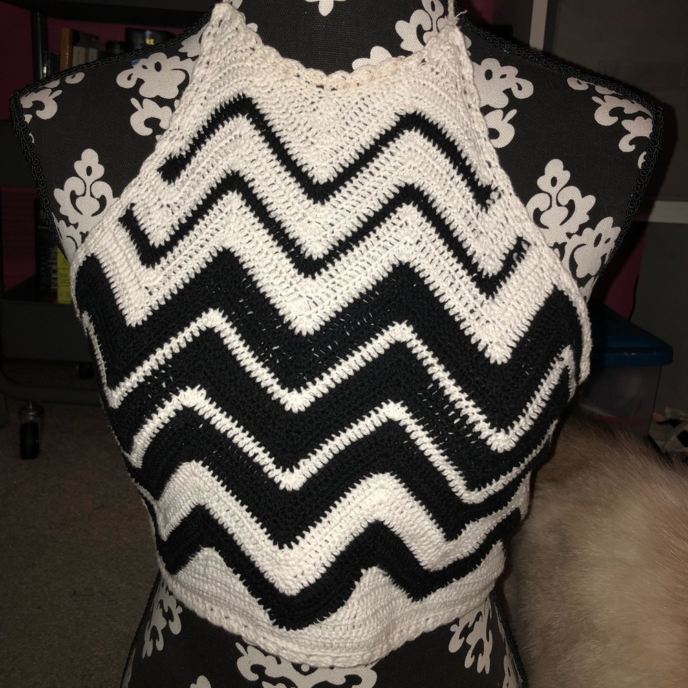 HM Crochet Halter Crop Top